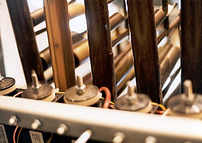 Closeup of solenoid array